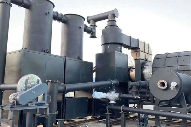 BST-20 Beston Coconut Shell Charcoal Making Equipment Installed in Japan